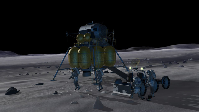 Illustration for article titled Lunar Dreams: 40 Classic Moon Exploration Paintings